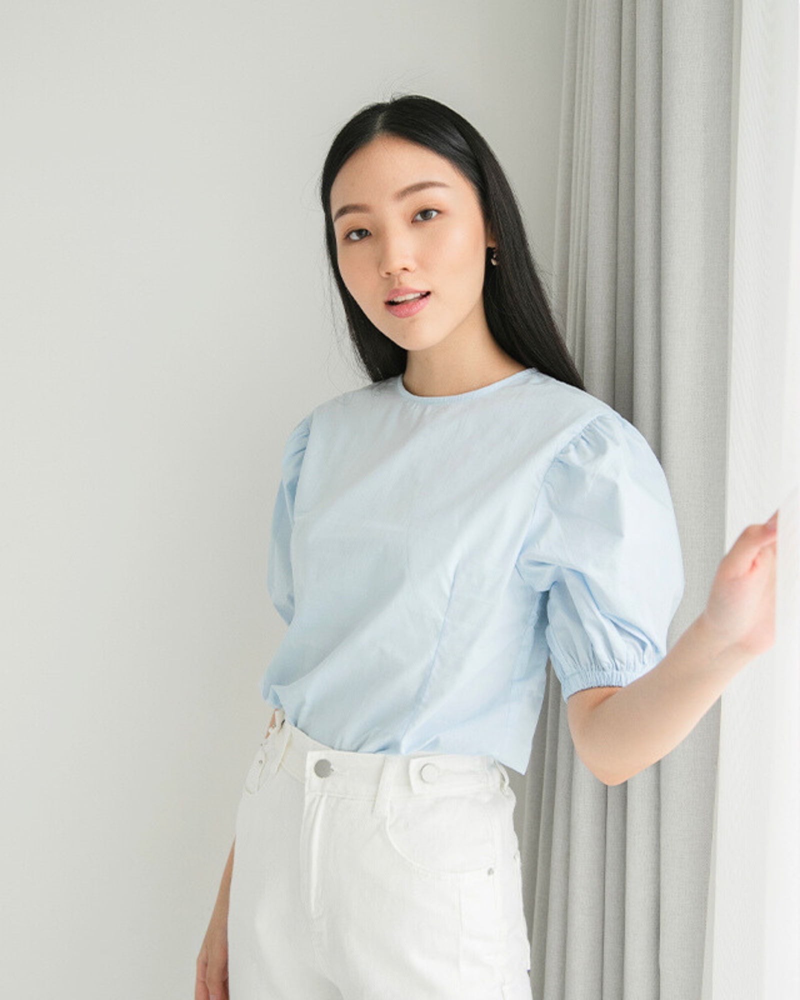 Ms Daisy Bianca Puff Sleeve Top
