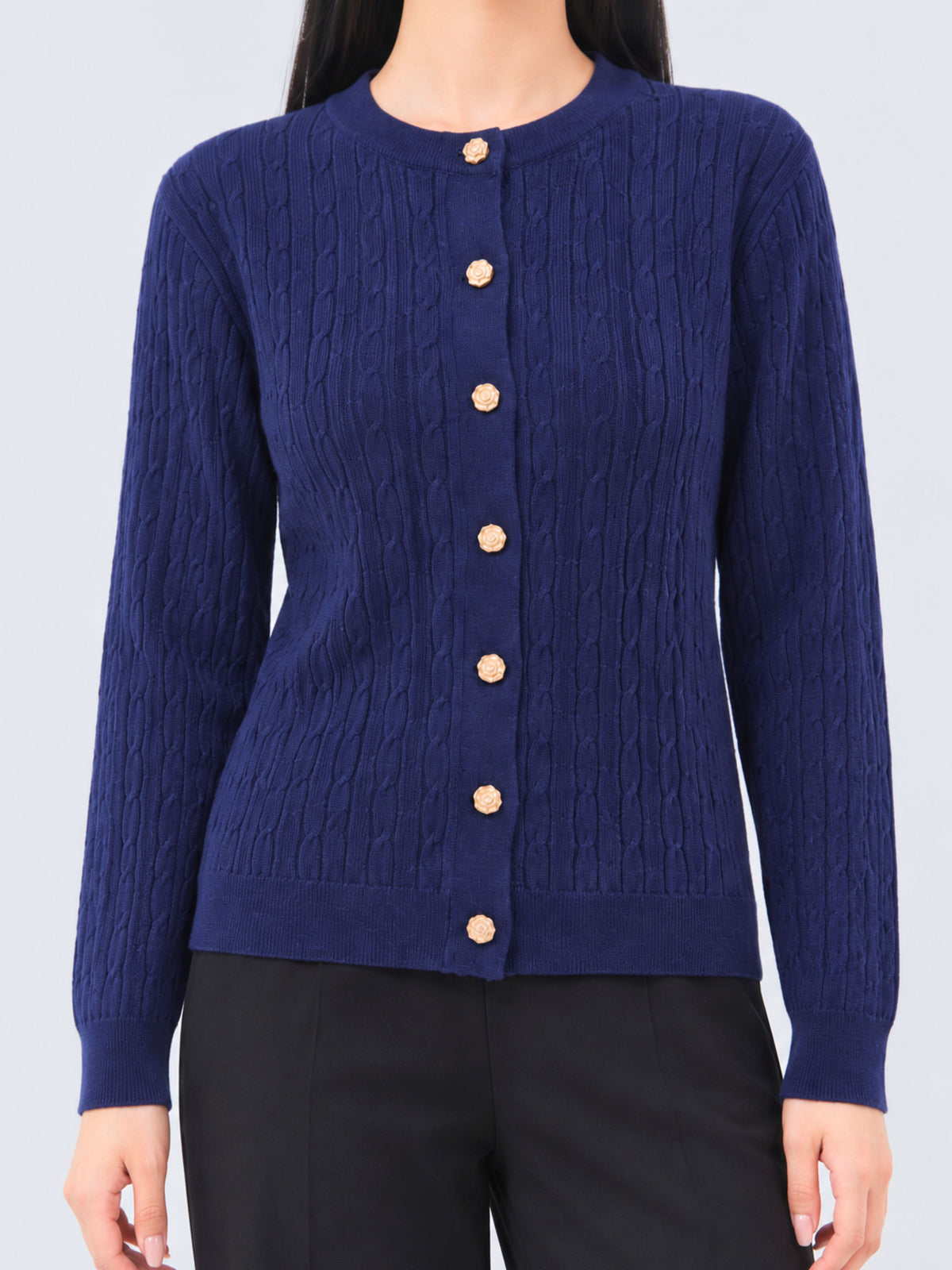 Ms Daisy Jackie Cable Knit Cardigan
