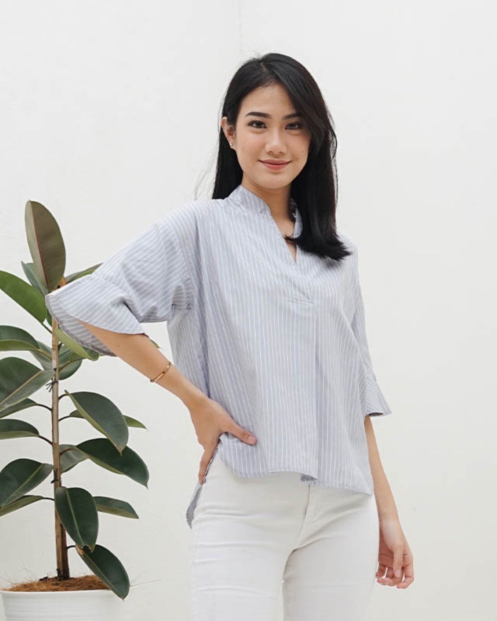 Ms Daisy Isla Ruffle-Sleeve Top