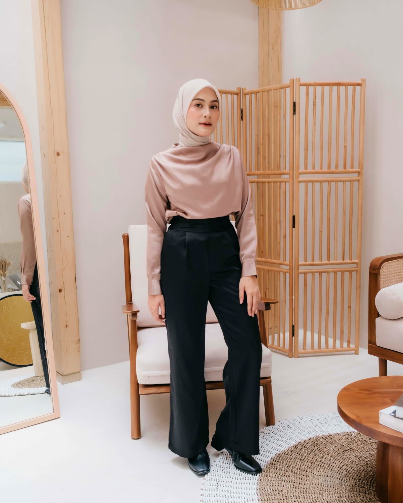 Ms Daisy Raina Drape Satin Top