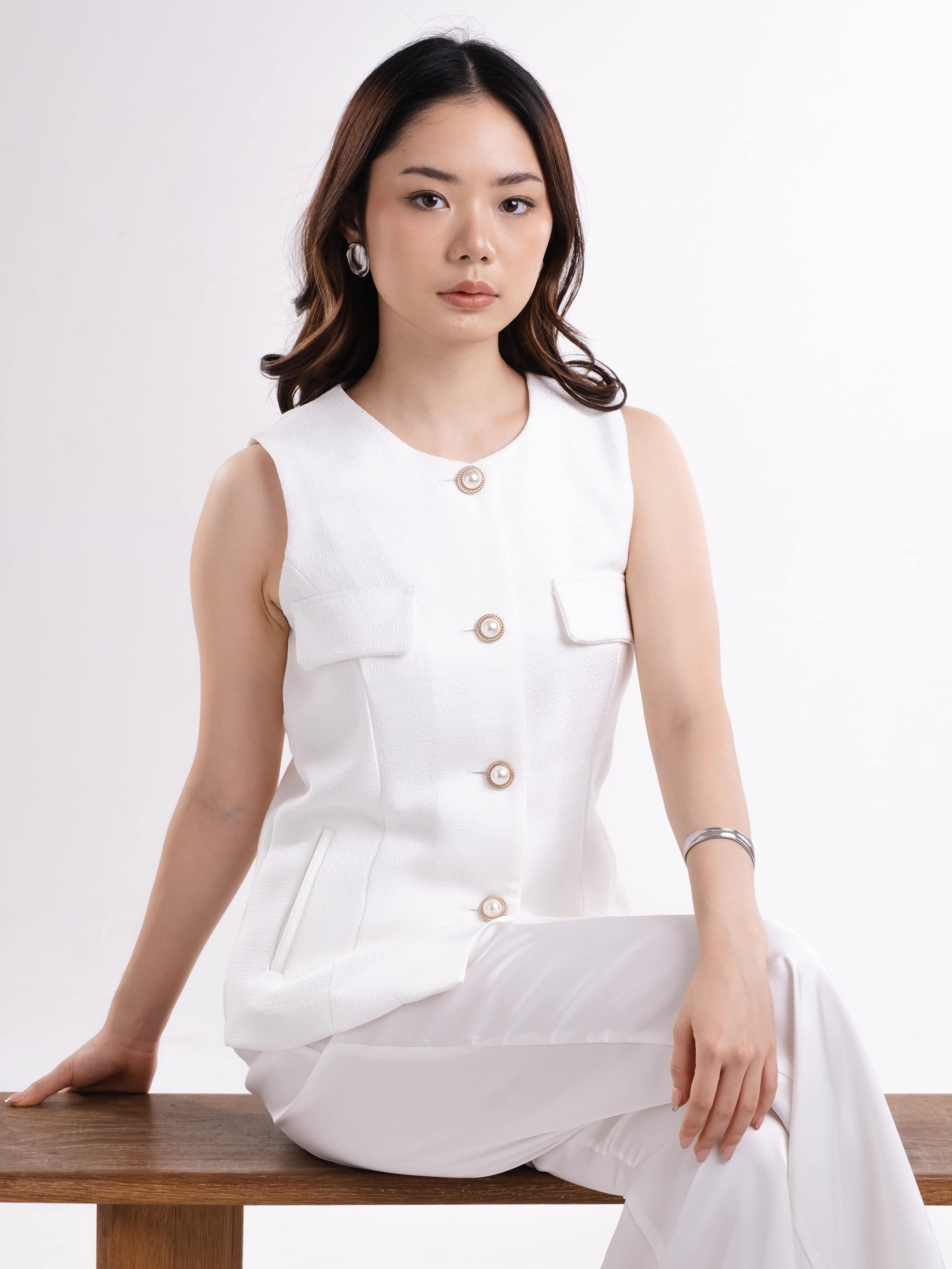 Ms Daisy - Amelie Tweed Top