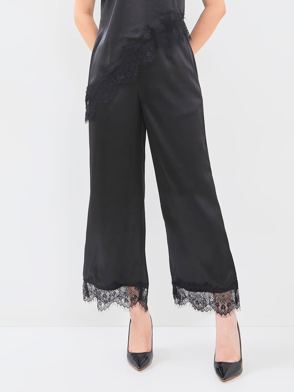 Ms Daisy Jessie Satin Wide Leg Pants