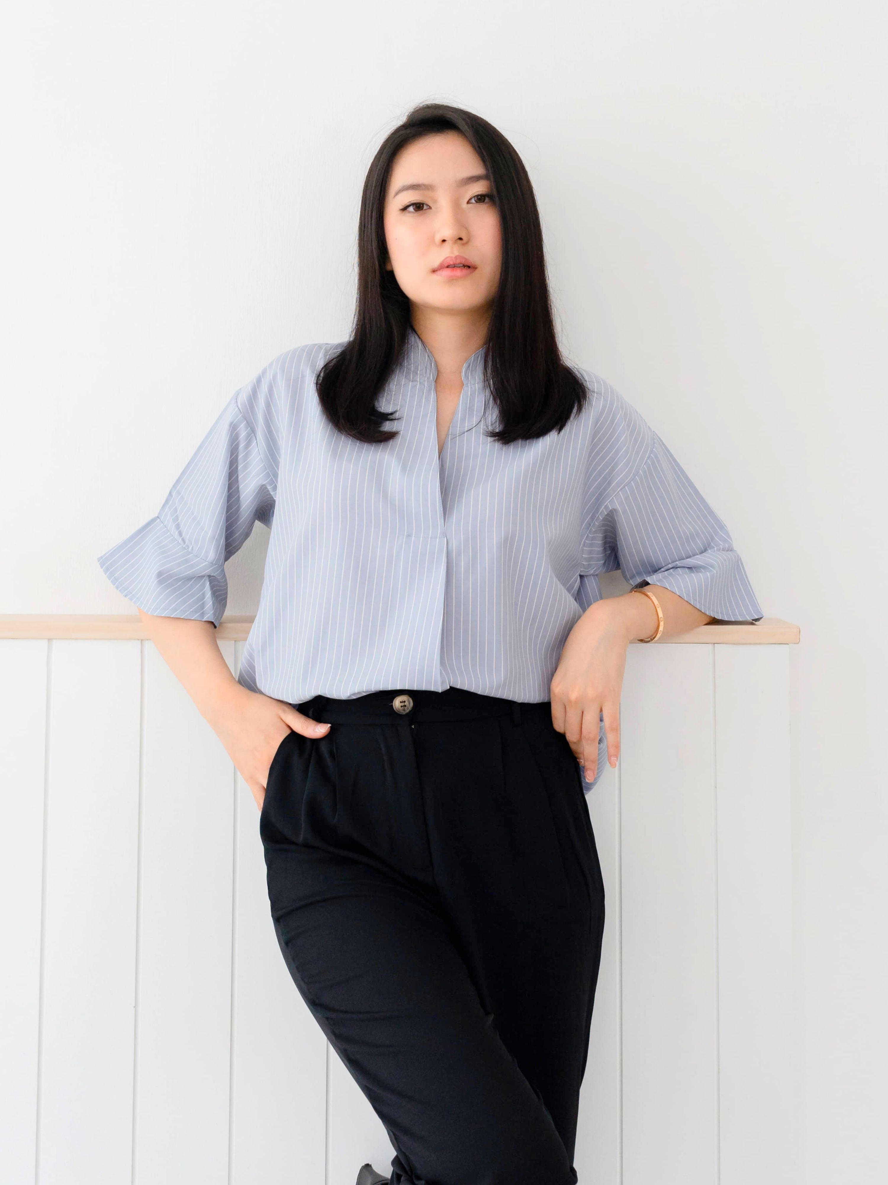 Ms Daisy Isla Ruffle-Sleeve Top