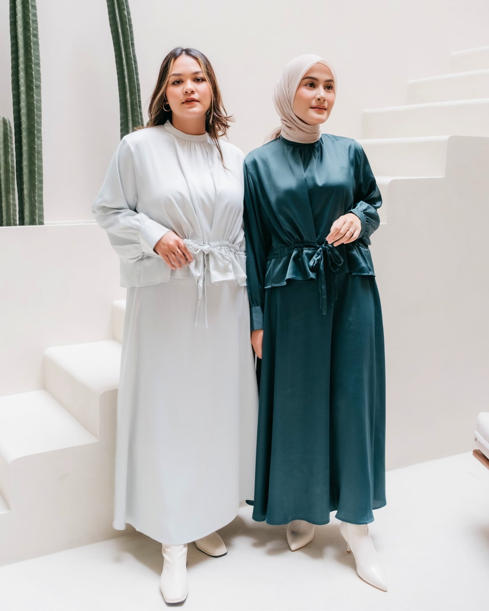 Ms Daisy Amira Satin Top and Skirt Set