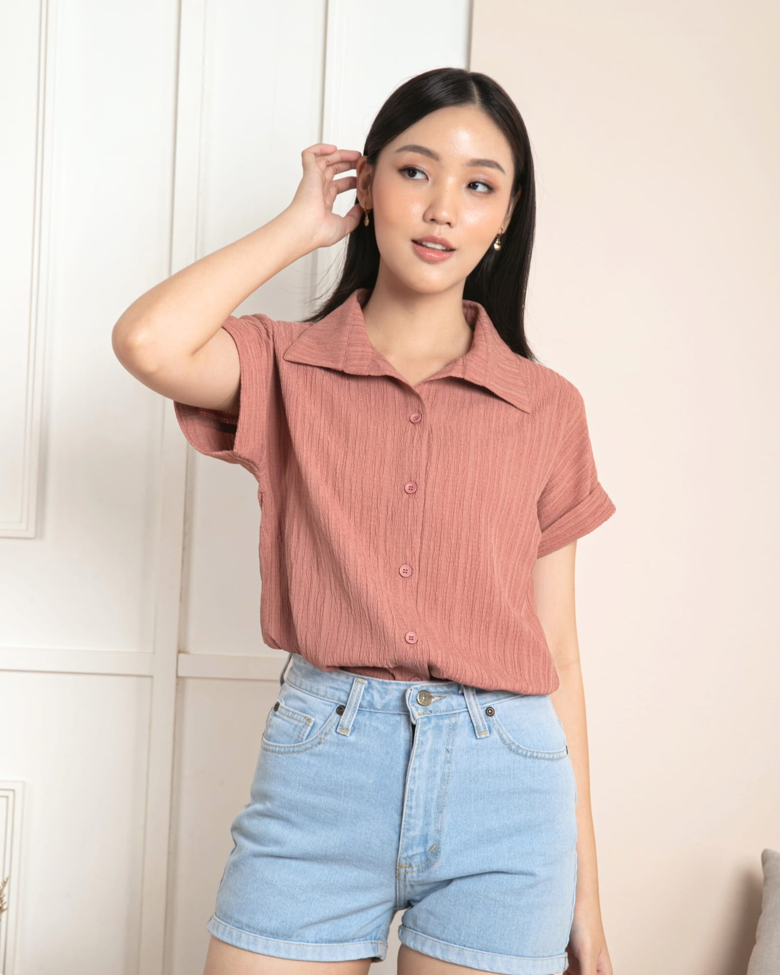 Ms Daisy Amanda Textured Shirt