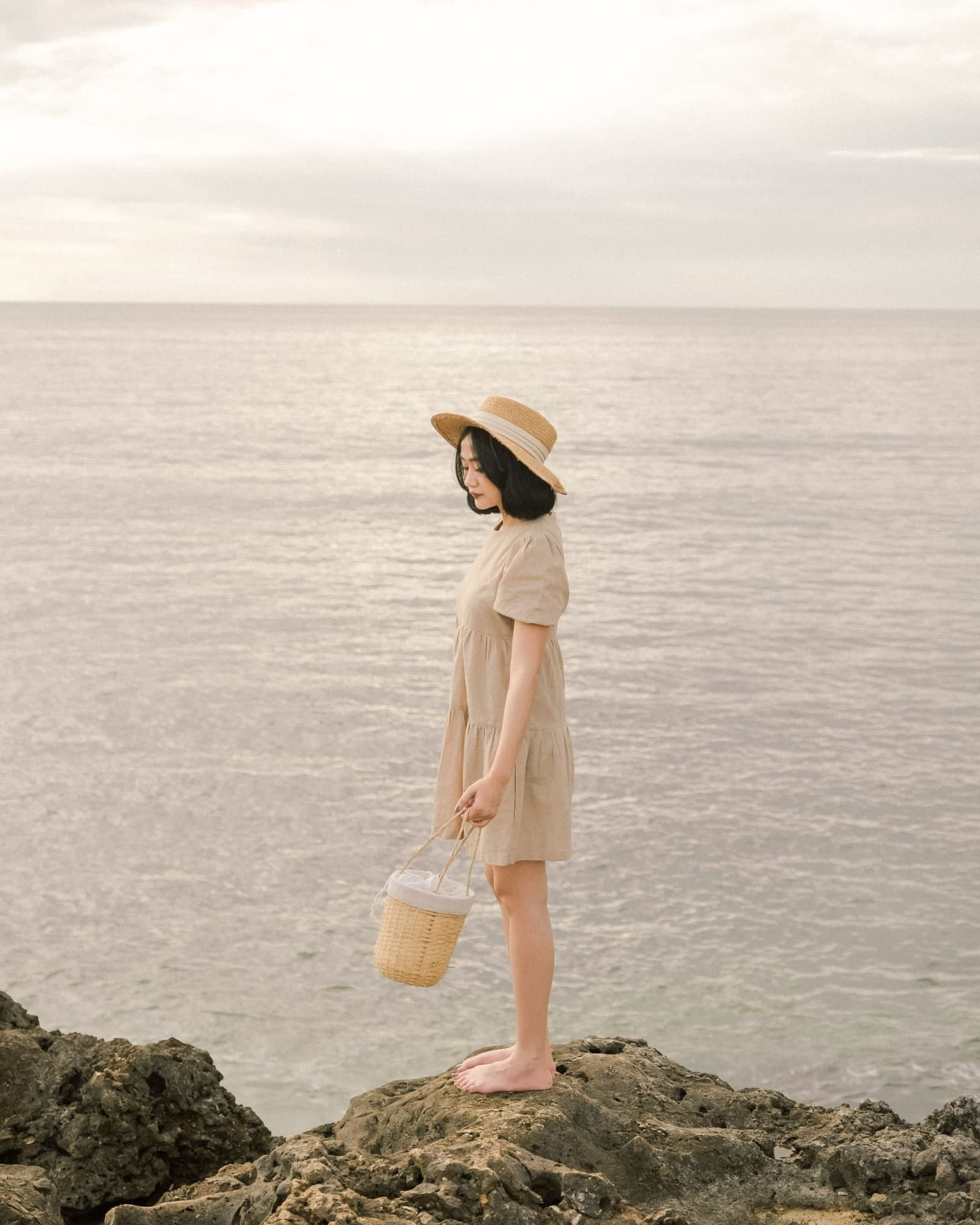 Ms Daisy Eloise Linen Puff-Sleeve Dress