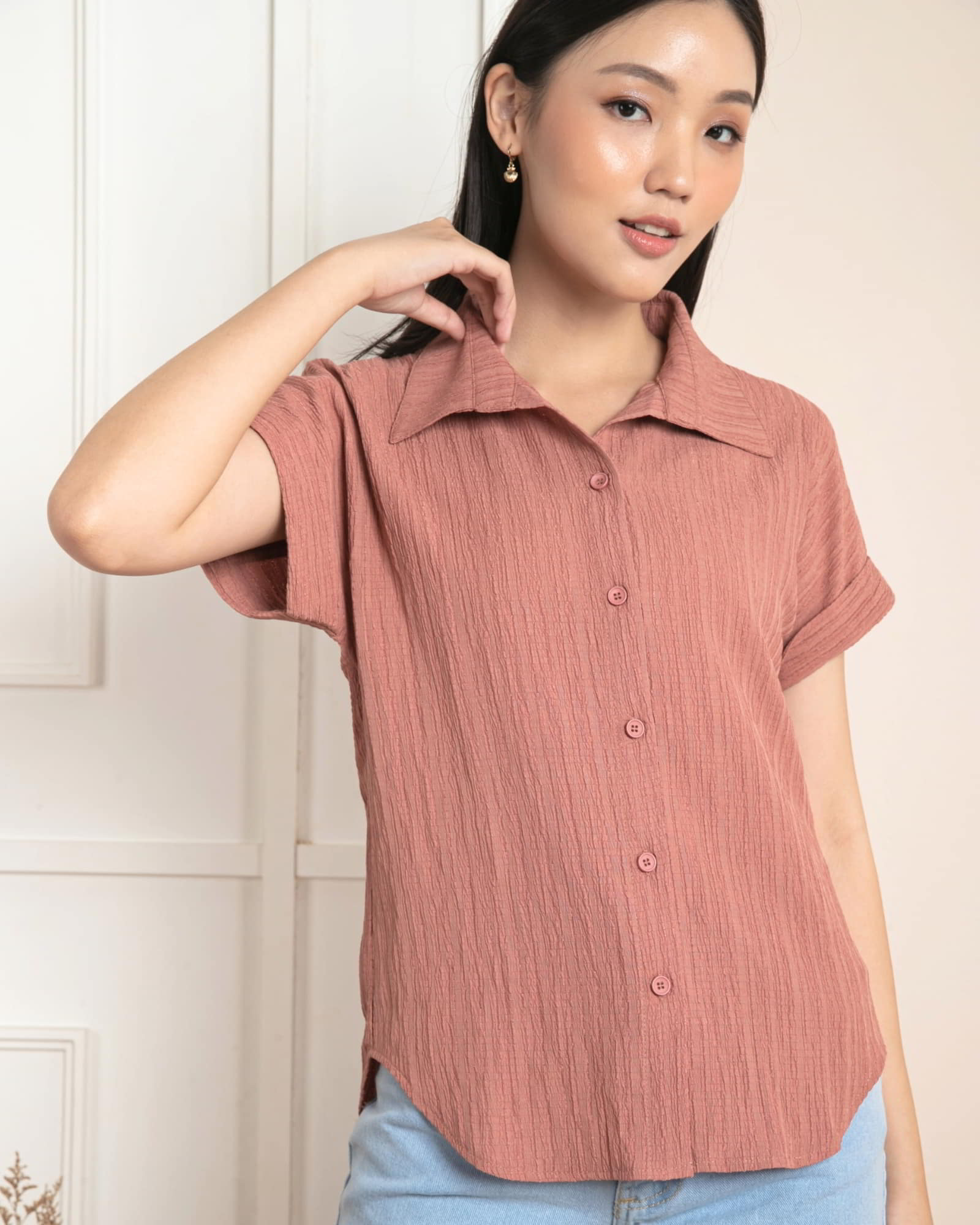 Ms Daisy Amanda Textured Shirt
