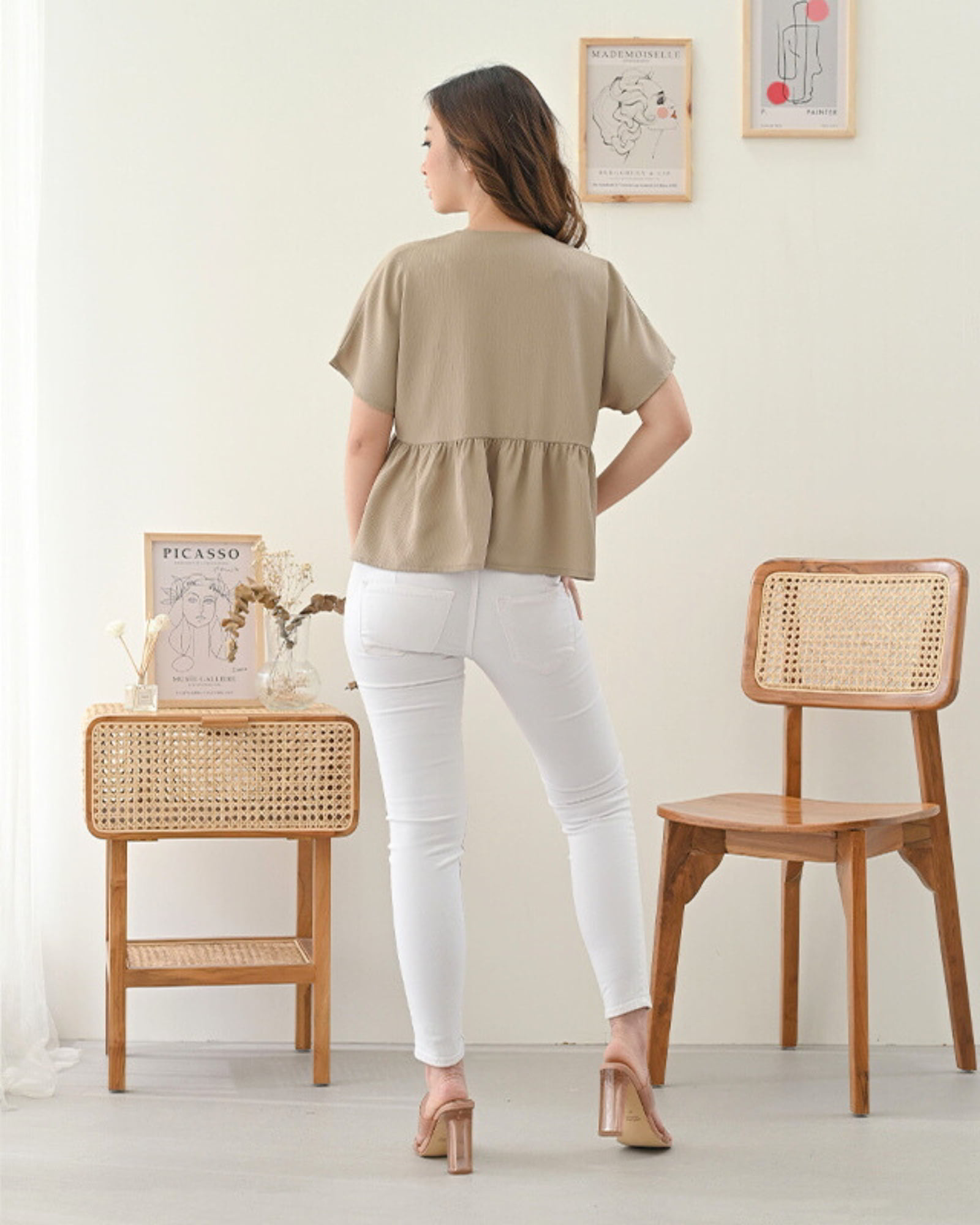 Ms Daisy Fae Baby Doll Crinkle Blouse