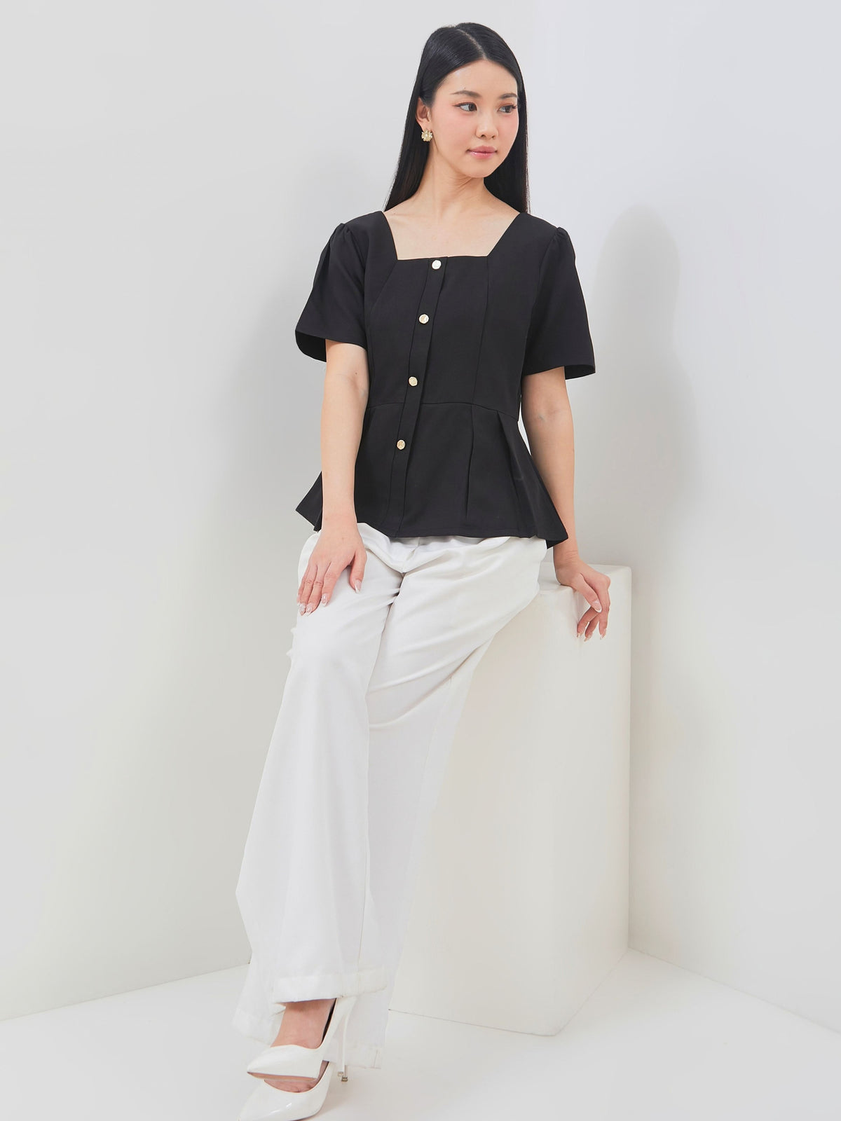 Ms Daisy Jamie Square Neck Top