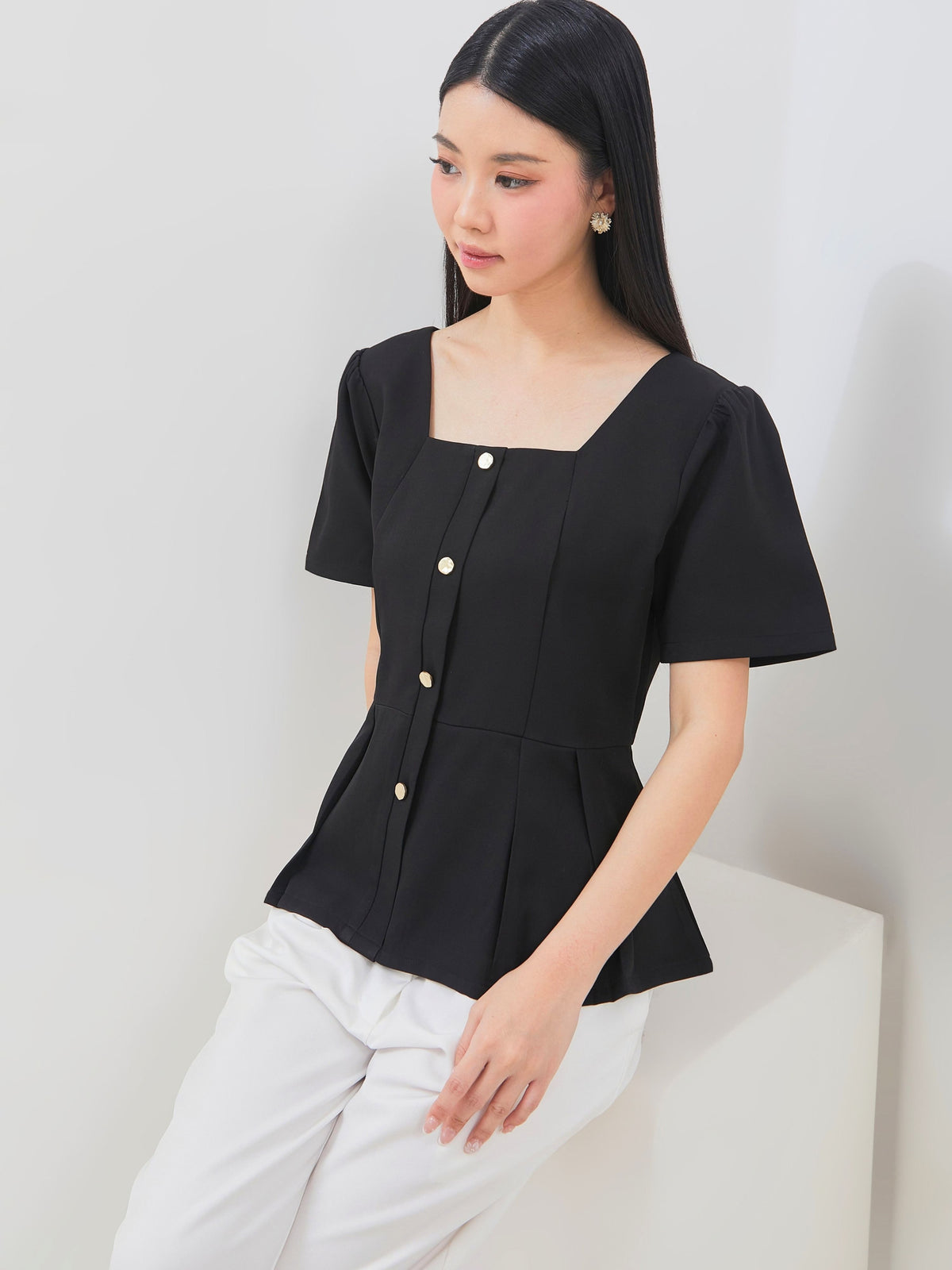 Ms Daisy Jamie Square Neck Top