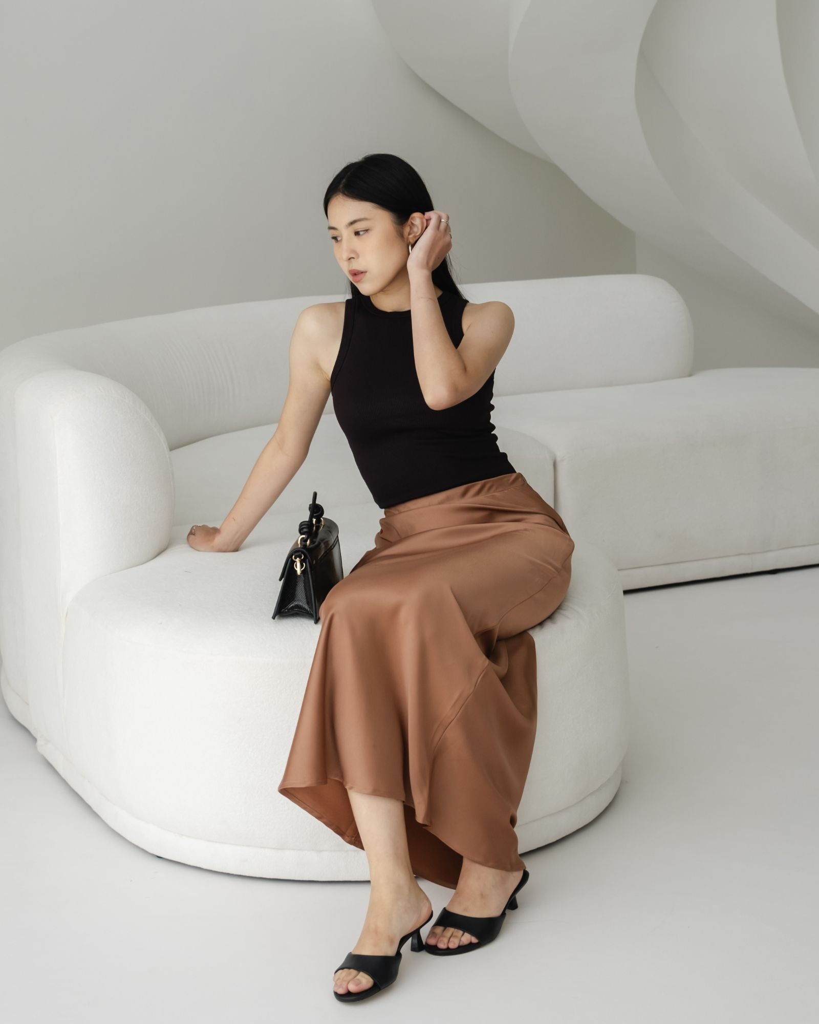 Ms Daisy Aurora Satin Skirt