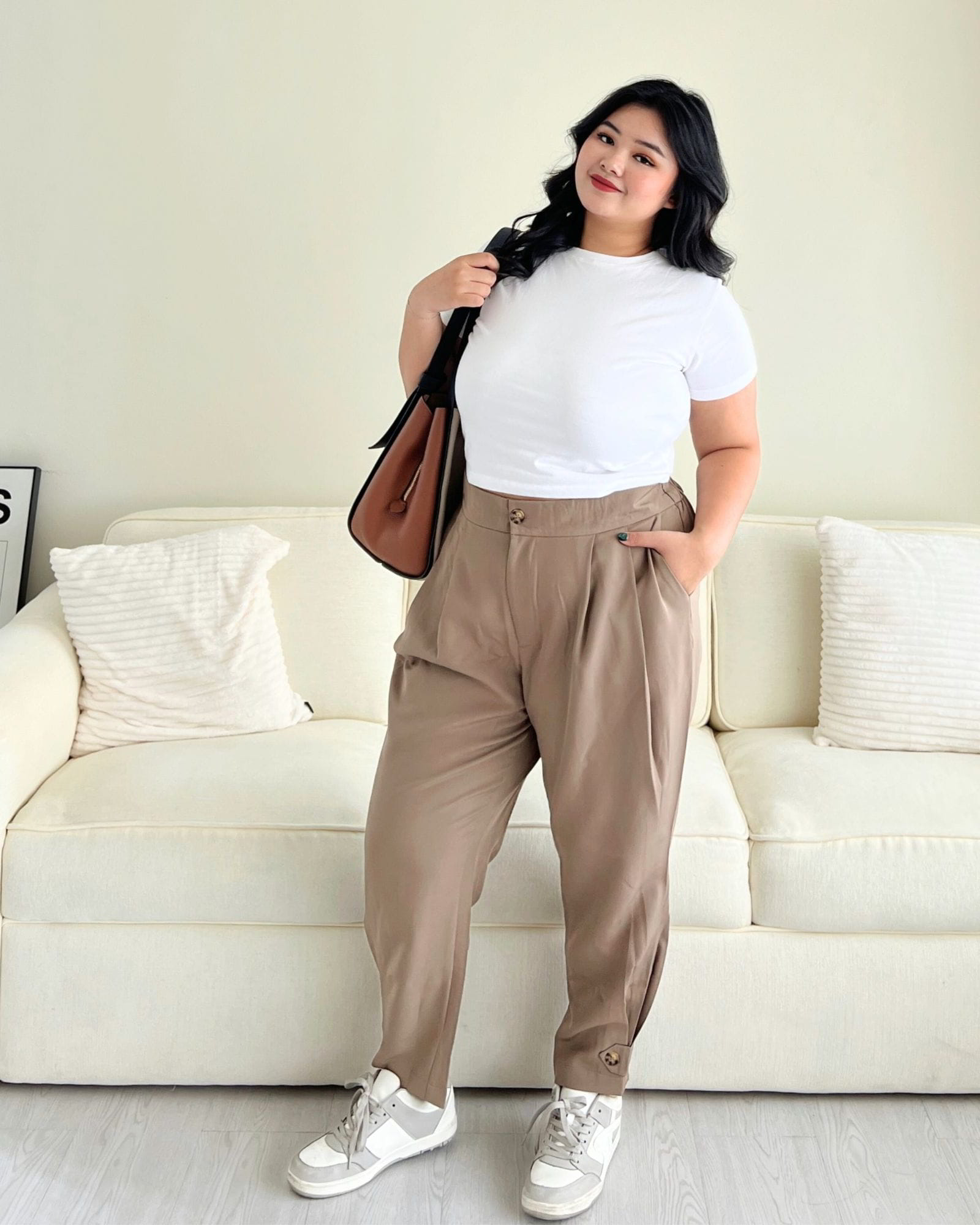 Ms Daisy Cleo Button High Waist Pants