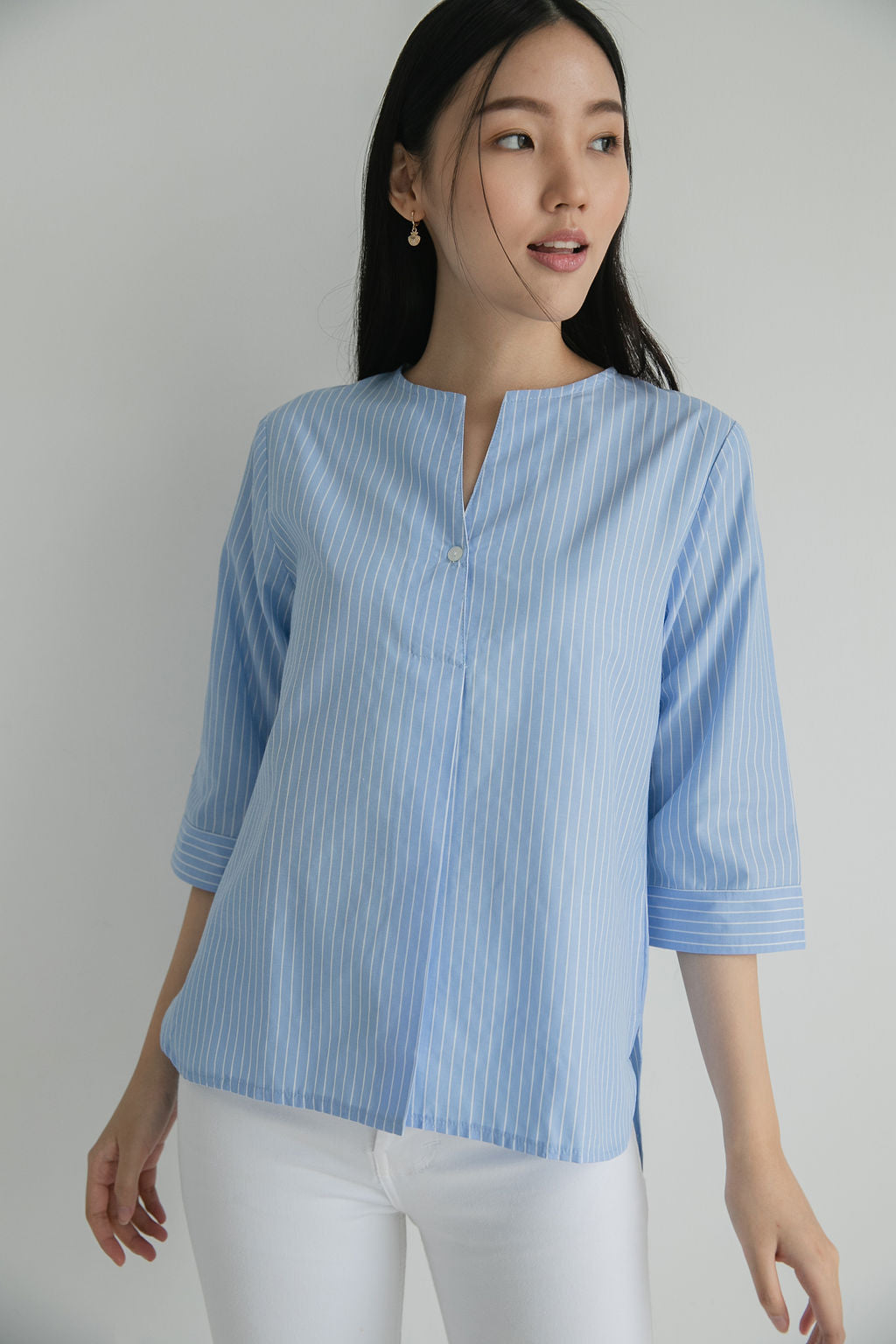 (MINOR DEFECT) Serena Stripe Blouse