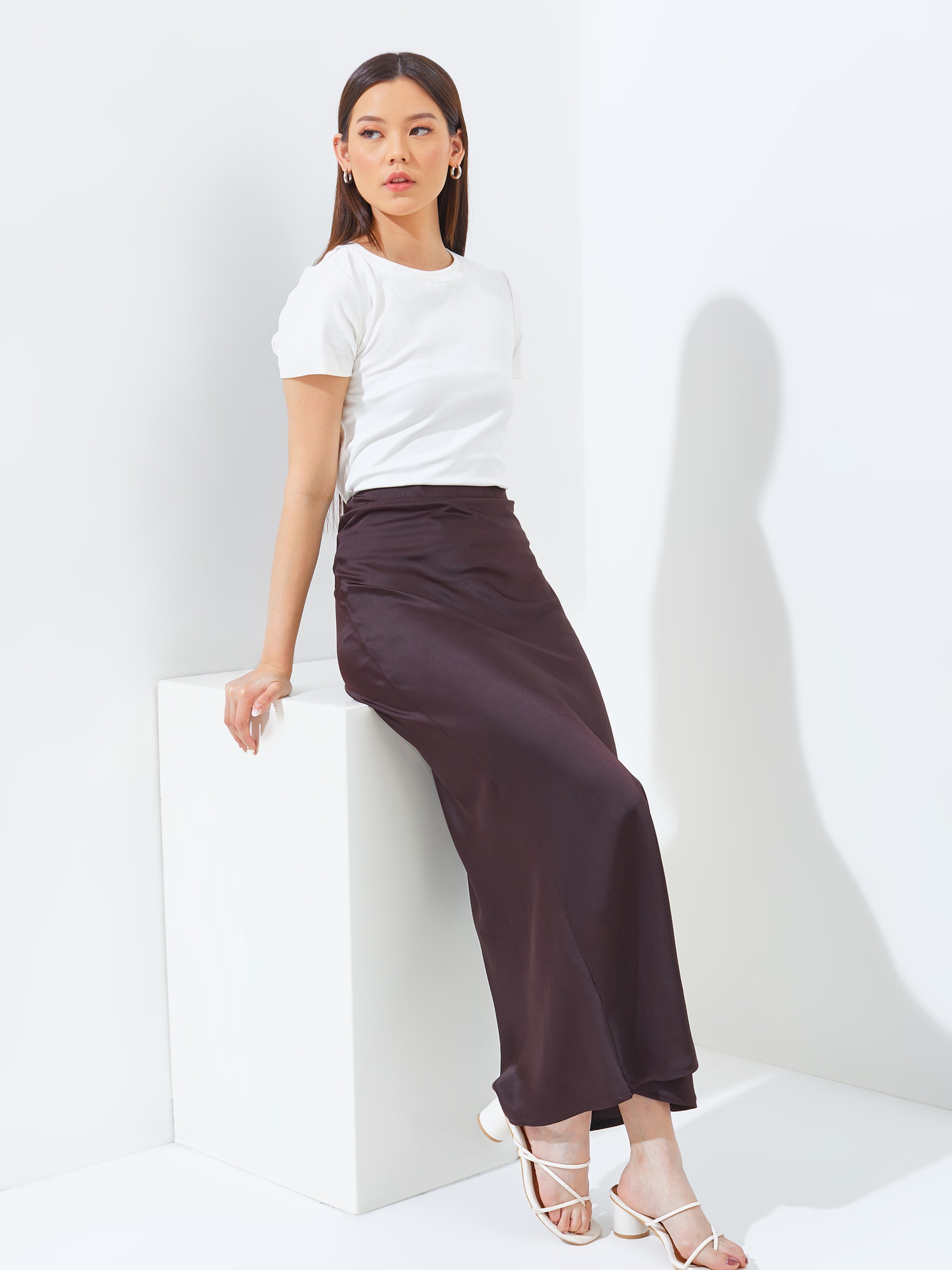 (MINOR DEFECT) Aurora Satin Skirt