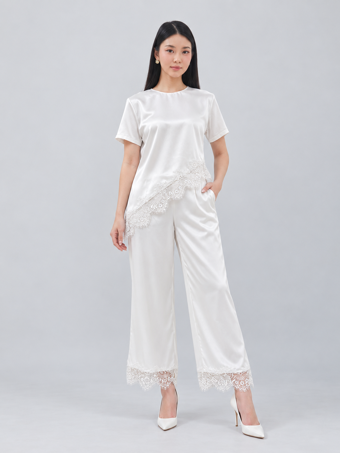 Ms Daisy Jesslyn Satin Lace Top