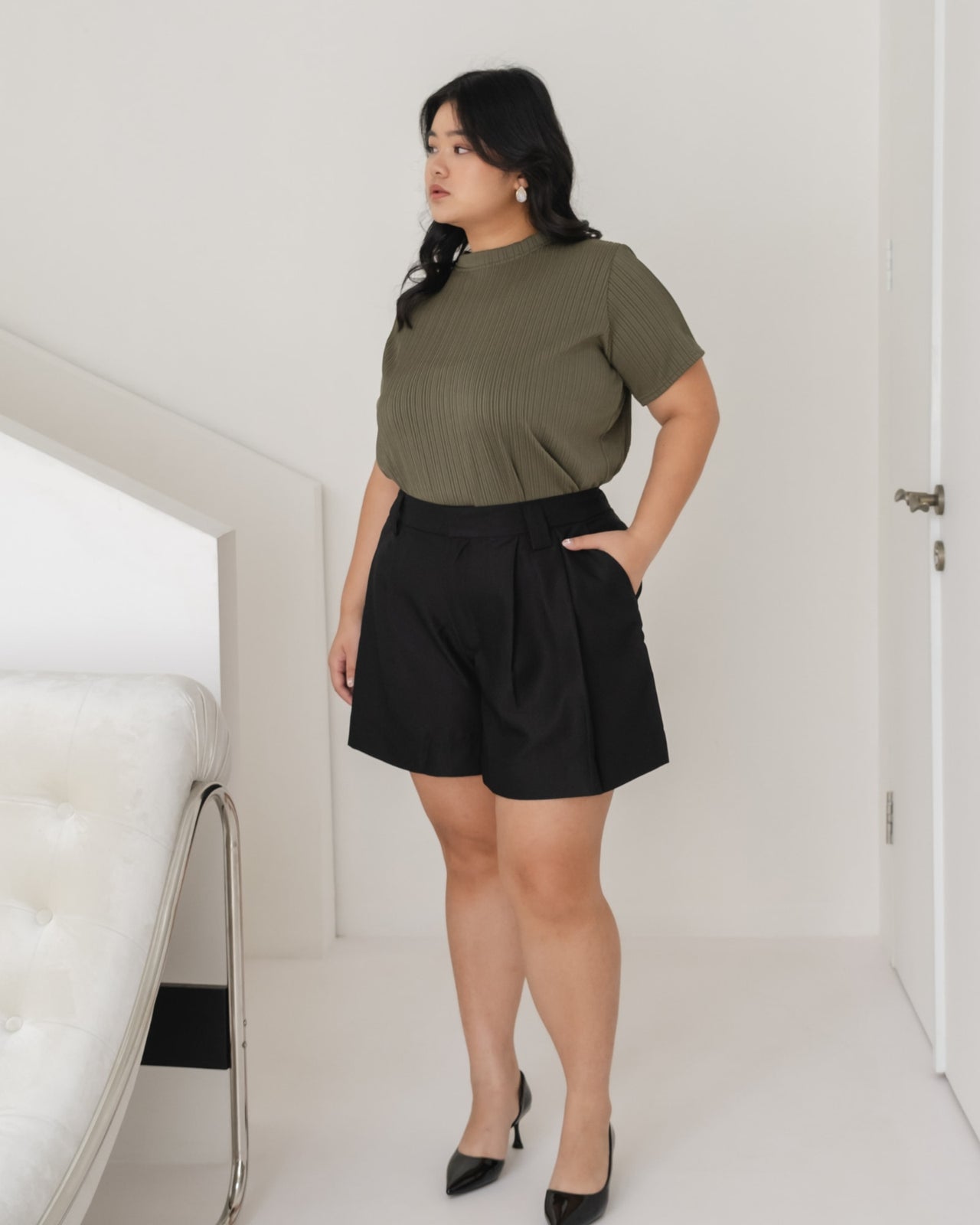 Ms Daisy Chrissy Pleated Wide Leg Shorts