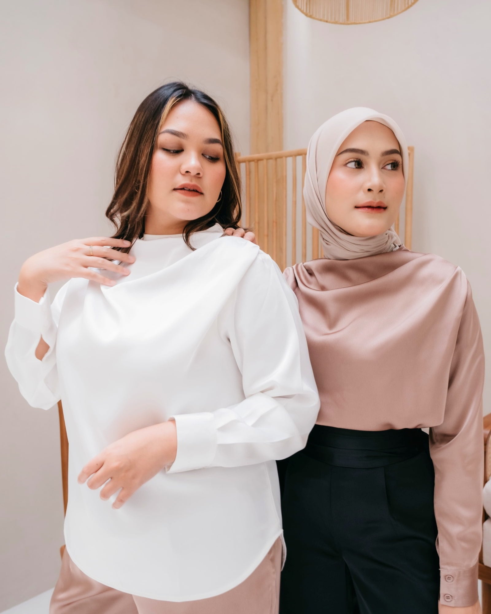 Ms Daisy Raina Drape Satin Top