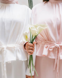 Ms Daisy Amira Satin Top and Skirt Set