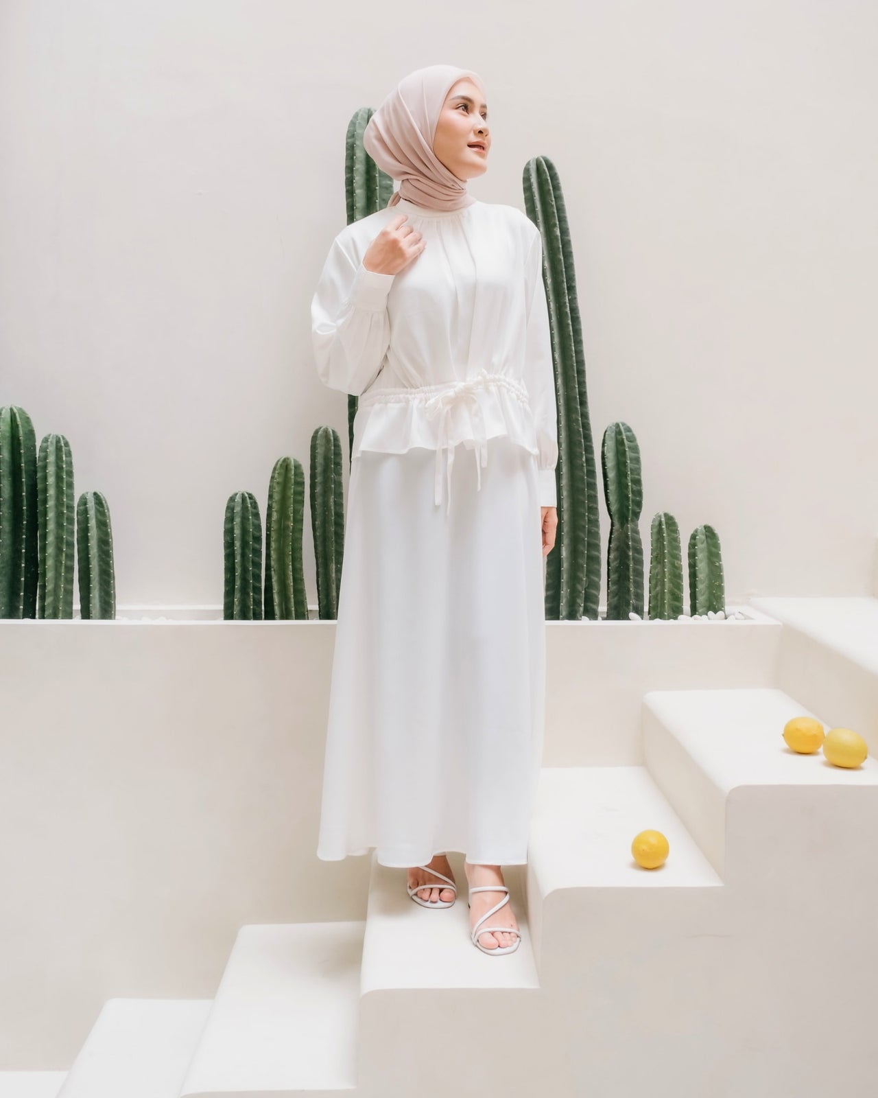 Ms Daisy Amira Satin Top and Skirt Set