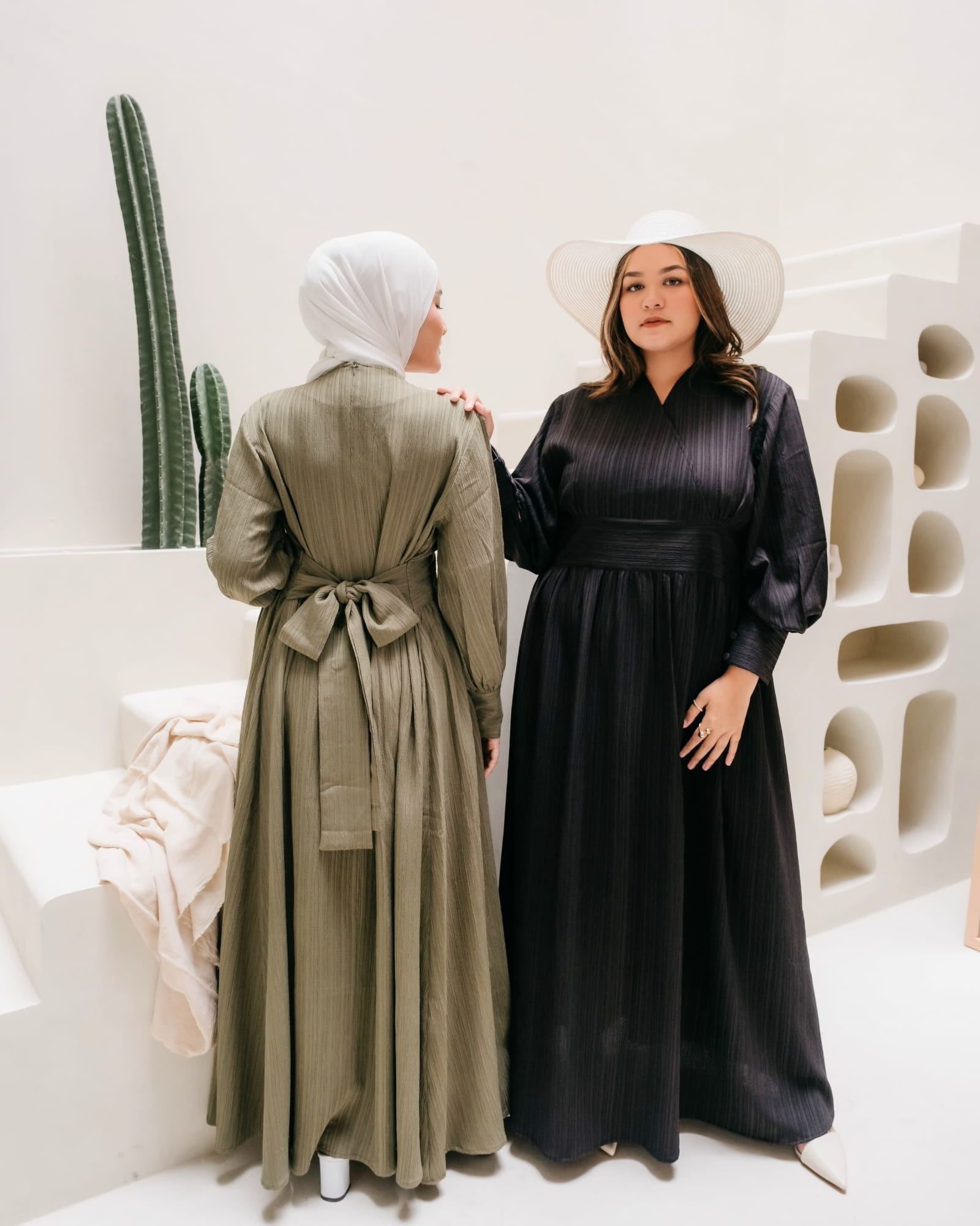 Ariana Textured Belted Dress – Dress Hijab Friendly | Ms Daisy
