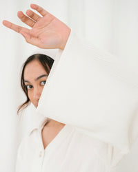 Ms Daisy Maya Pleats Knit Set Shirt with Cullotes Set
