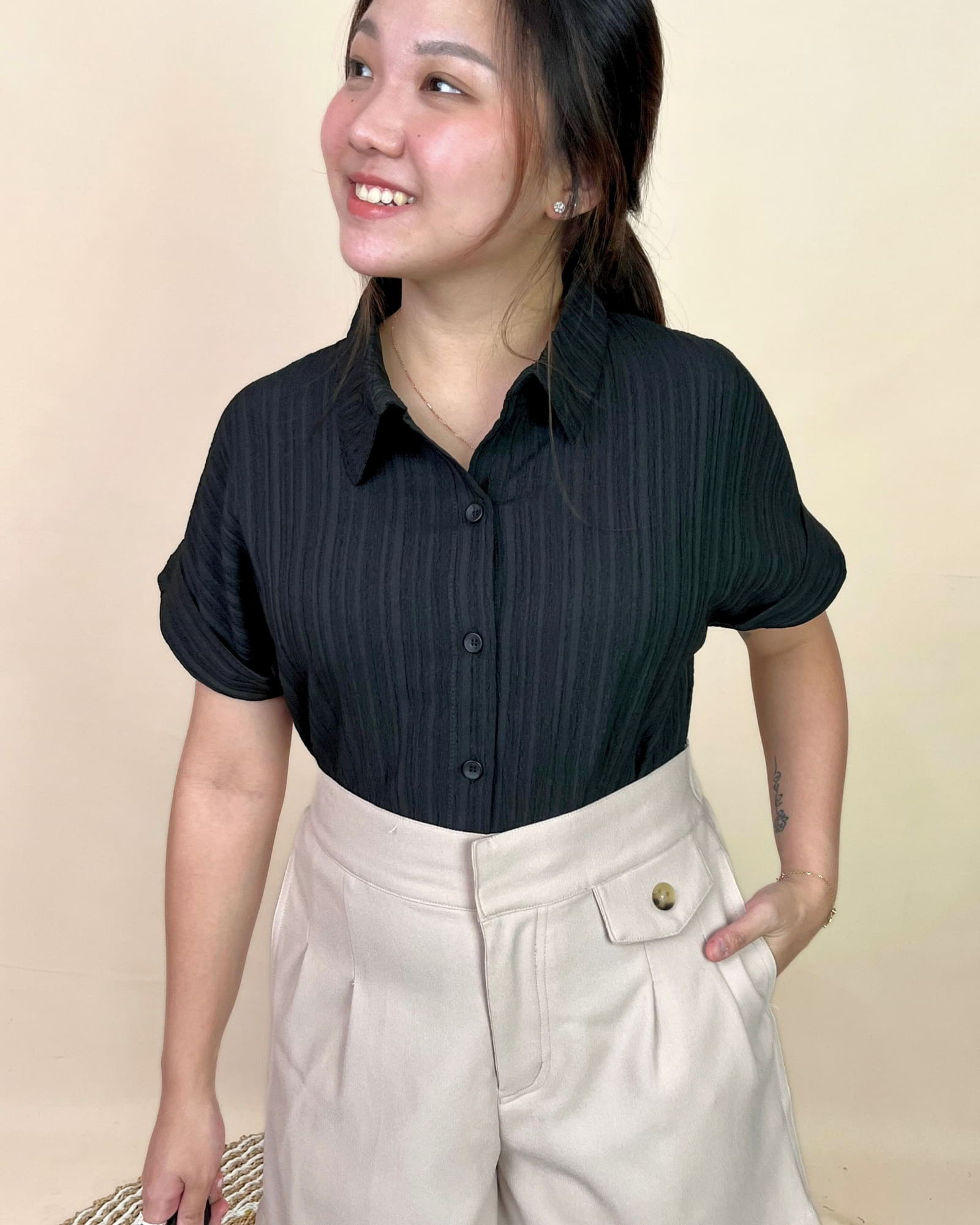 Ms Daisy Amanda Textured Shirt