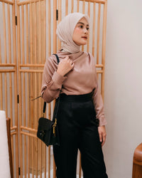 Ms Daisy Raina Drape Satin Top