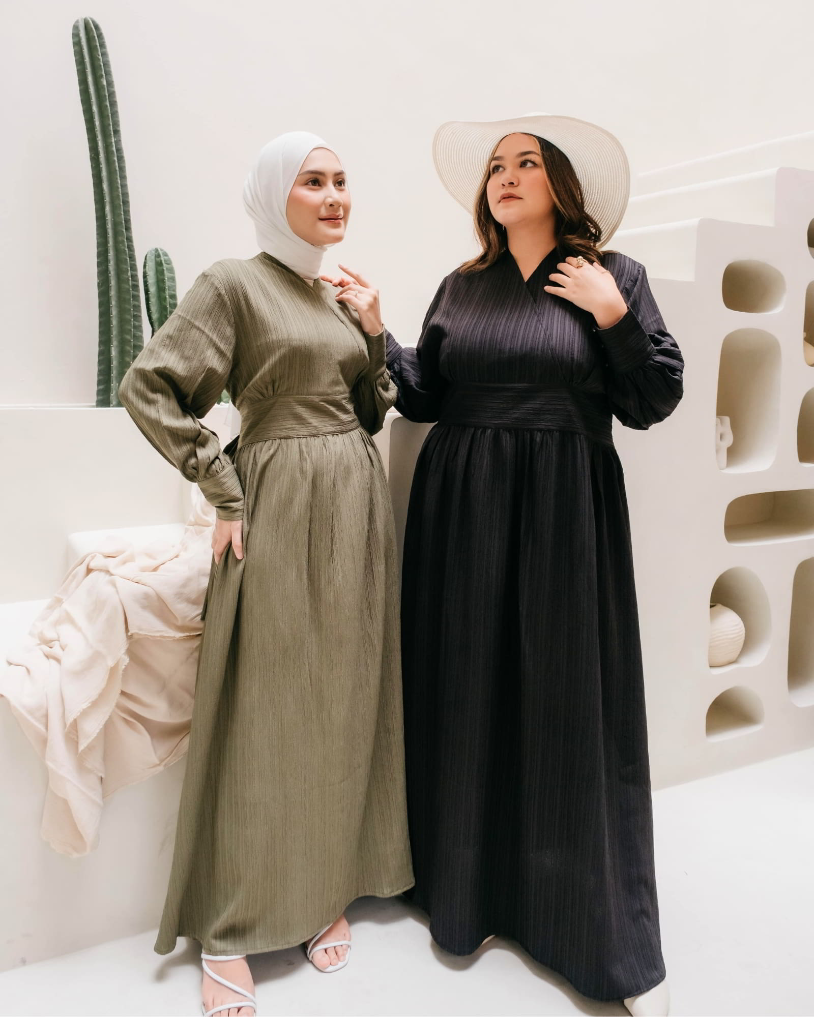 Ariana Textured Belted Dress – Dress Hijab Friendly | Ms Daisy