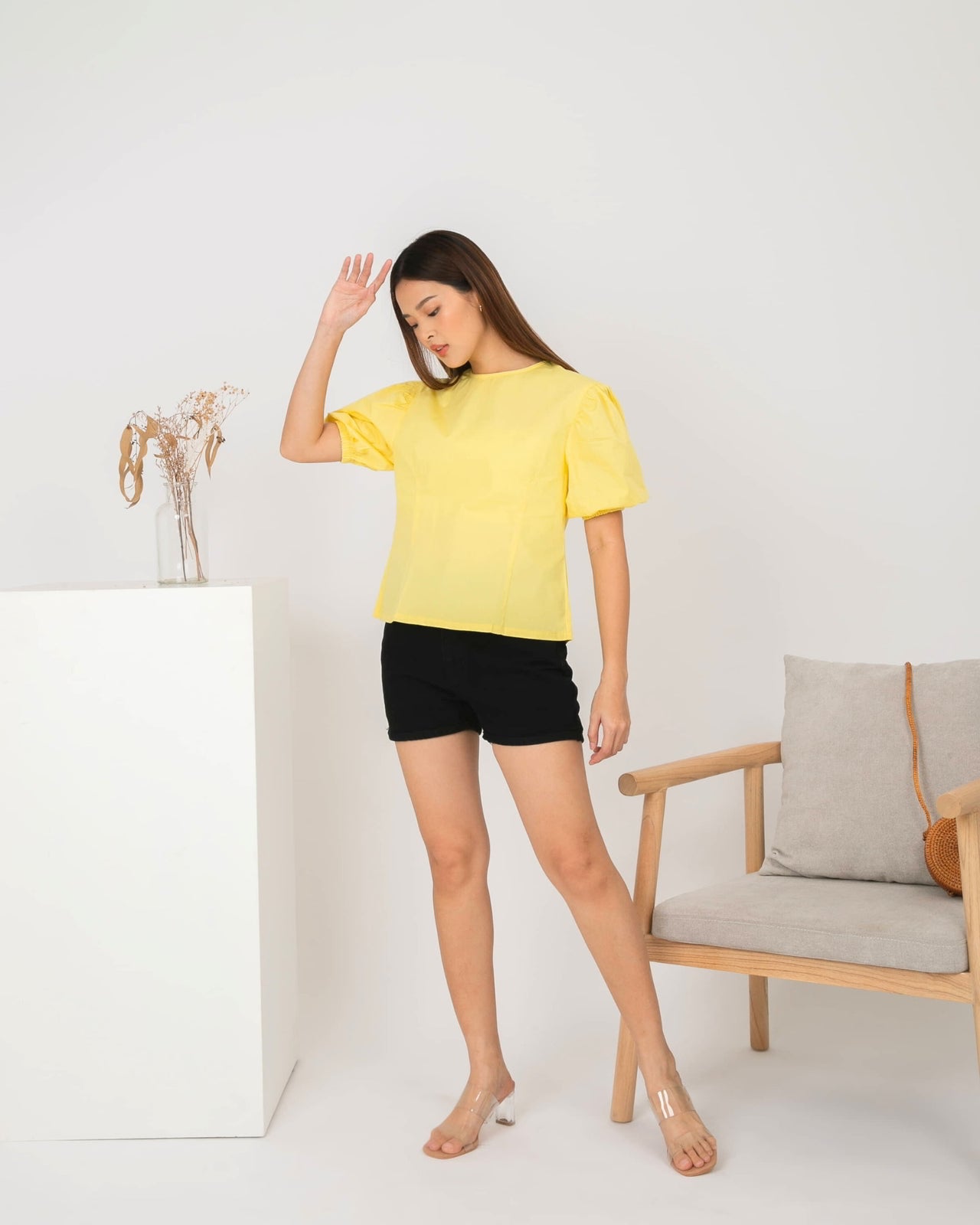 Ms Daisy Bianca Puff Sleeve Top