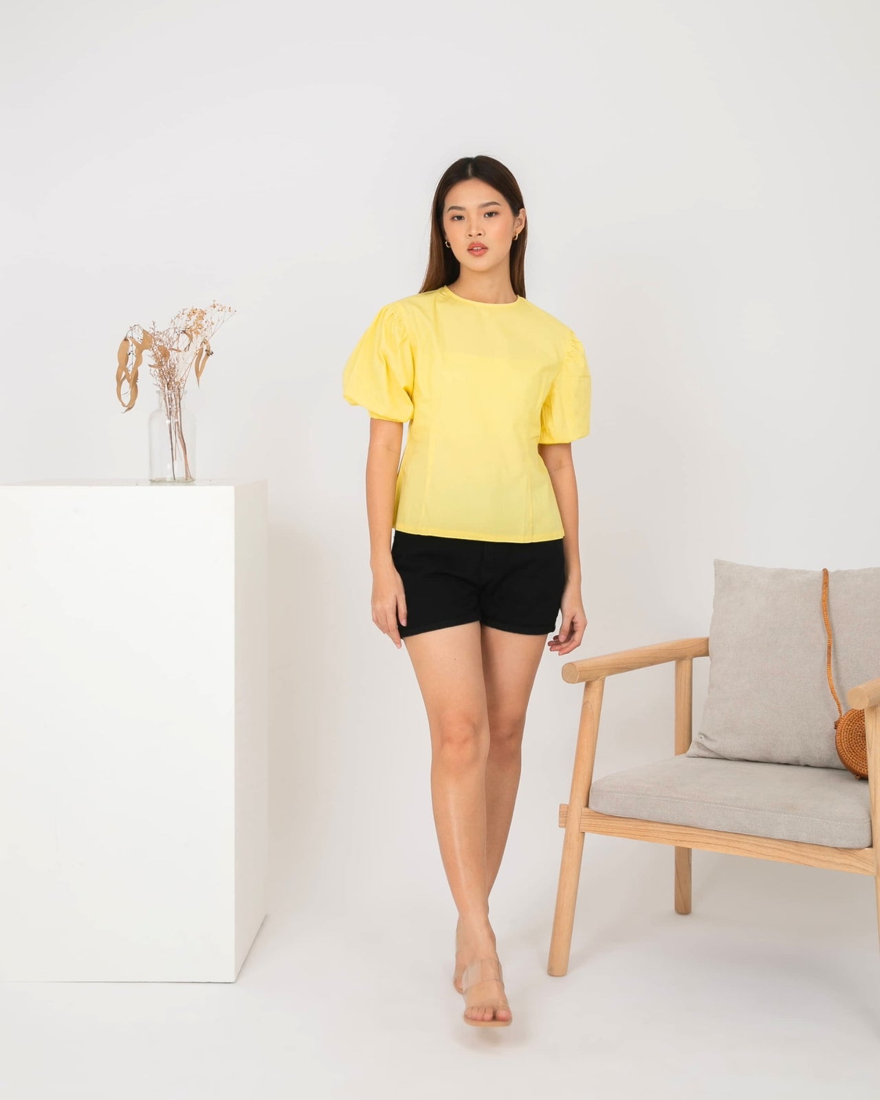 Ms Daisy Bianca Puff Sleeve Top