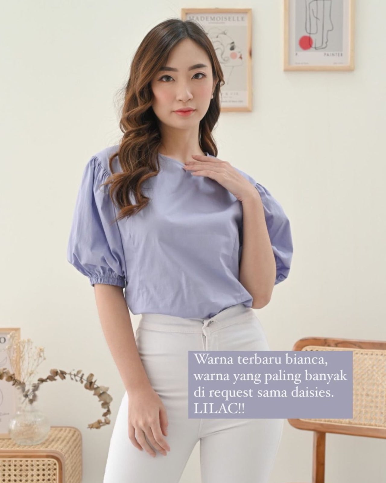 Ms Daisy Bianca Puff Sleeve Top