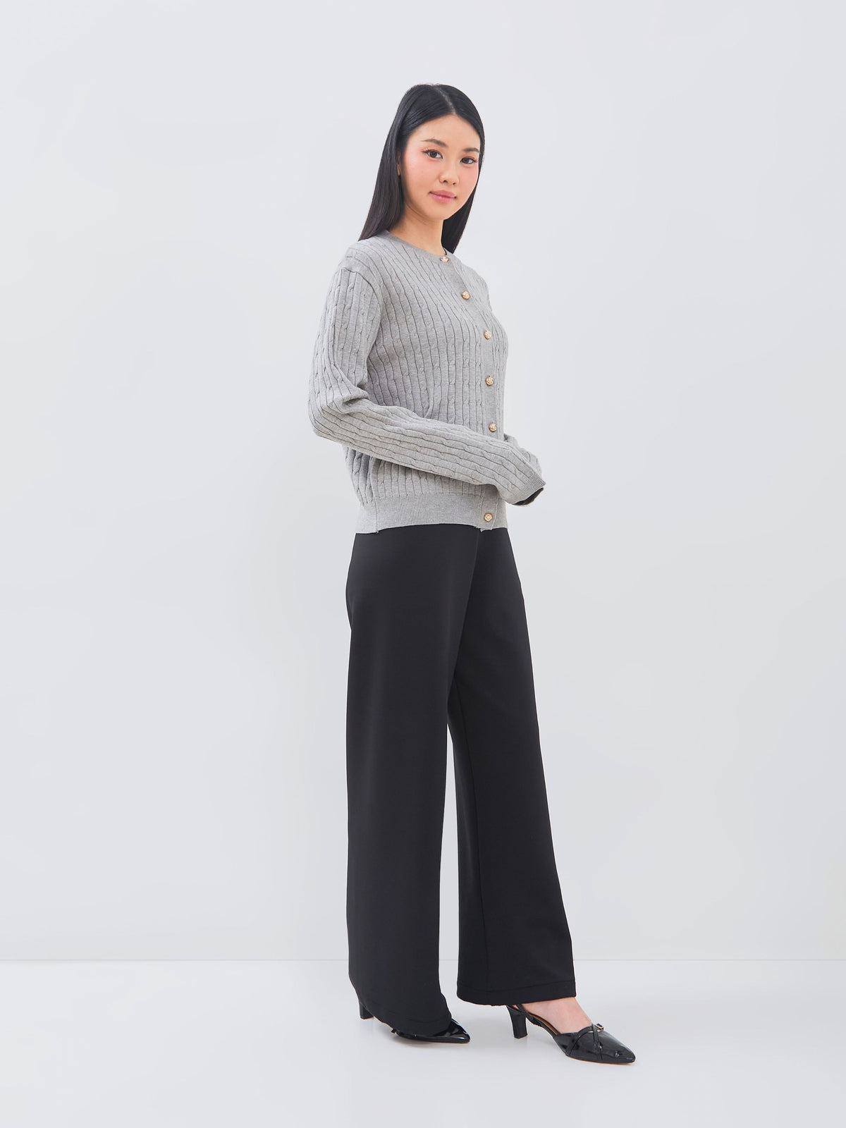 Ms Daisy Jackie Cable Knit Cardigan