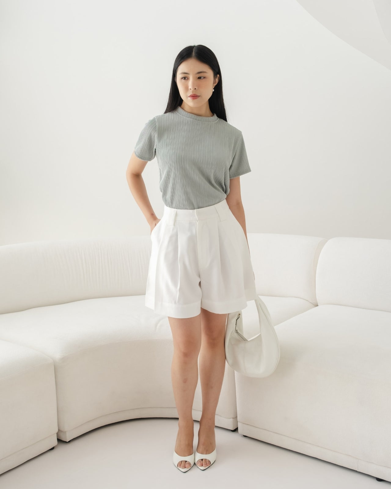 Ms Daisy Chrissy Pleated Wide Leg Shorts