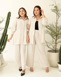 [Ms Daisy x Jourimanzky] Luxo Long Shirt With Cullotes / Set