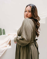 Ariana Textured Belted Dress – Dress Hijab Friendly | Ms Daisy