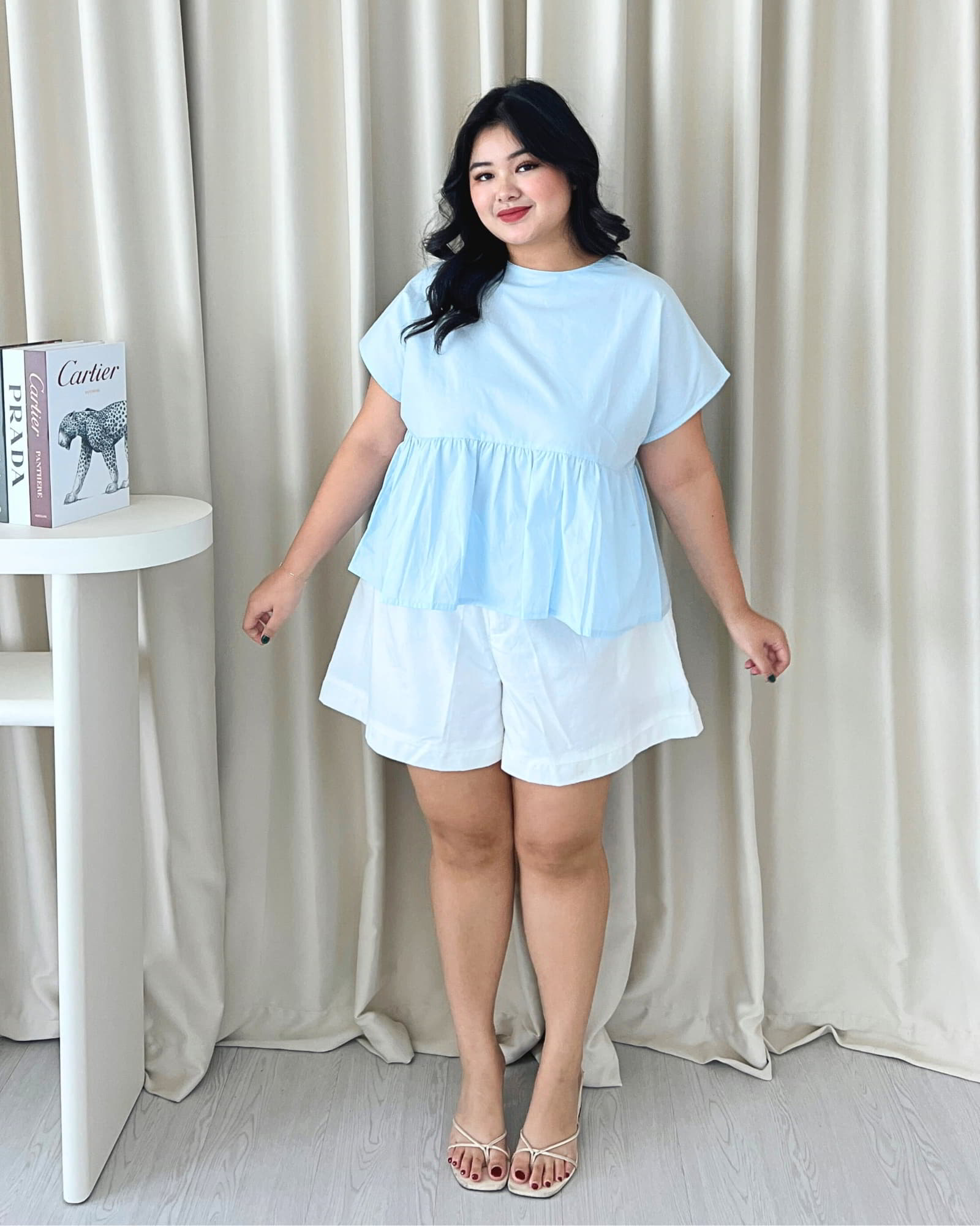 Ms Daisy Ivy Ribbon Top Baju Atasan Wanita Kasual Lengan Pendek