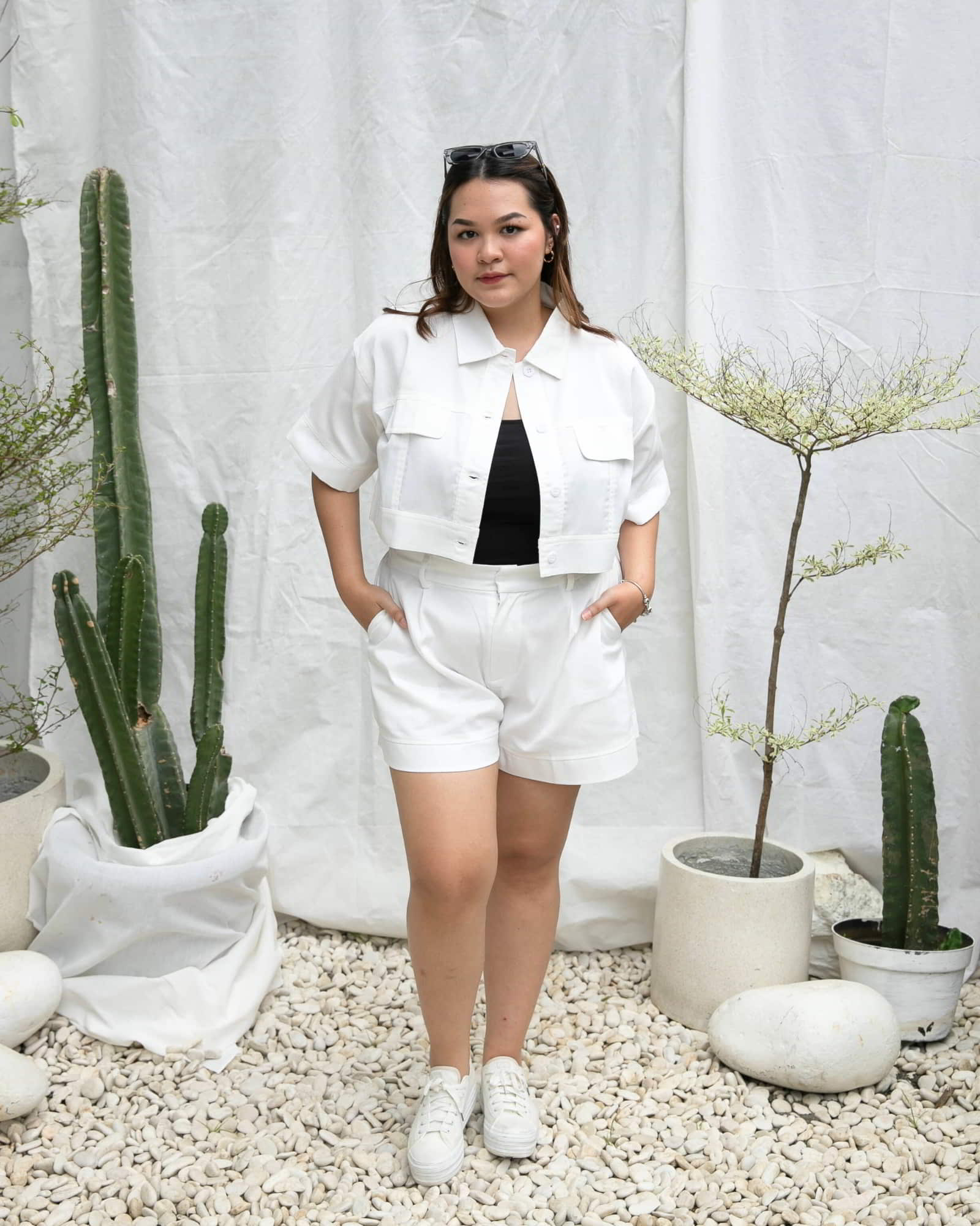[Ms Daisy x Jourimanzky] Happy-Go-Lucky Cropped Jacket/Top with Wide leg Shorts