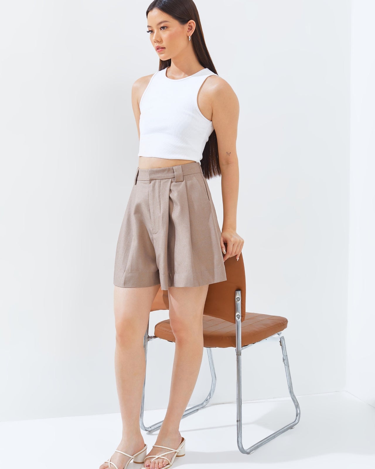 Ms Daisy Chrissy Pleated Wide Leg Shorts