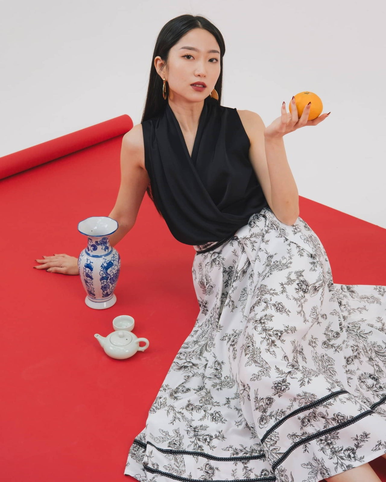 Ms Daisy Mandarin Flare Skirt / Rok (Skirt Only)