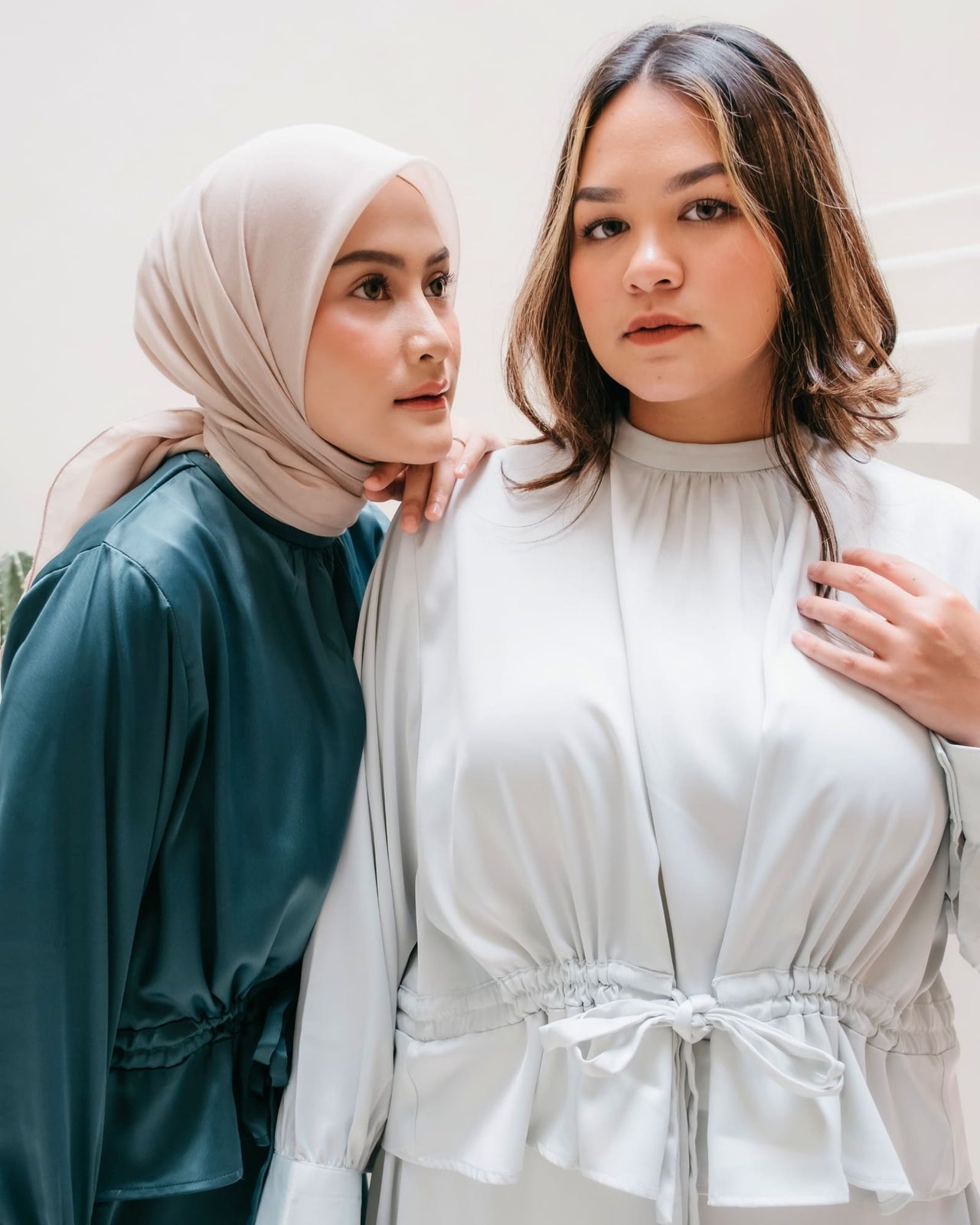 Ms Daisy Amira Satin Top and Skirt Set