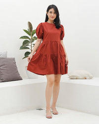 Ms Daisy Eloise Linen Puff-Sleeve Dress