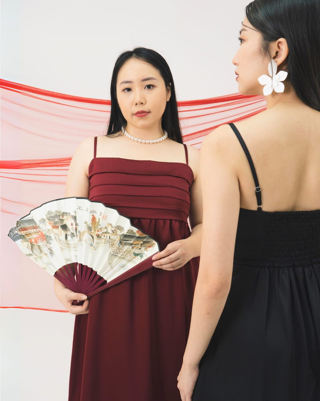 Ms Daisy Polina Pleated Satin Silk Dress