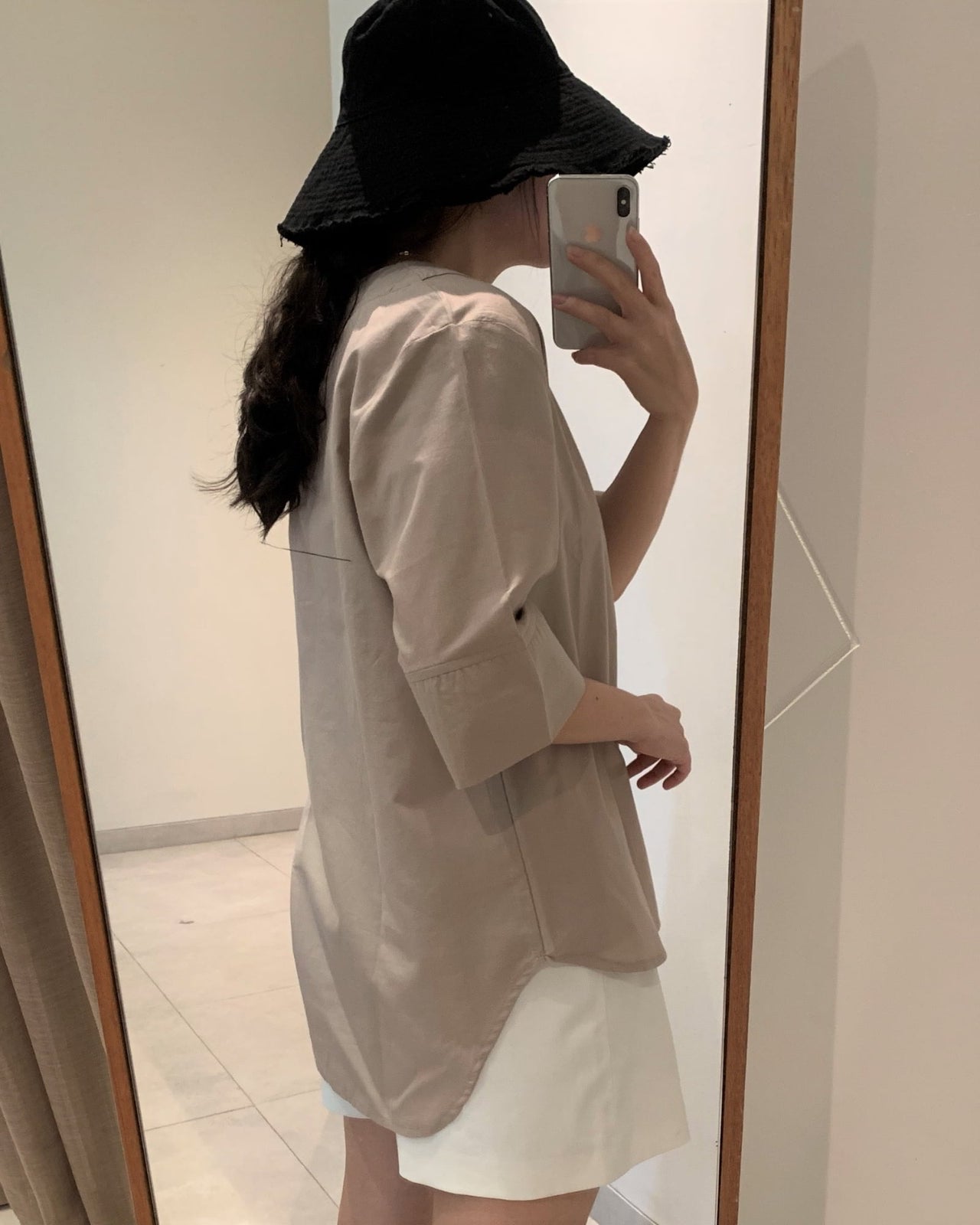 Ms Daisy Abigail Collar Cotton Hi-low Blouse