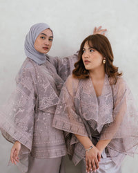 Ms Daisy Jasmin Set Rok Lilit & Atasan Satin Premium dengan Organza Outer / Set Lebaran