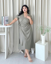 Ms Daisy River overlap maxi dress with adjustable tie