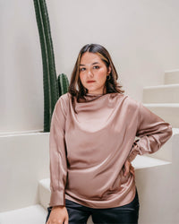 Ms Daisy Raina Drape Satin Top