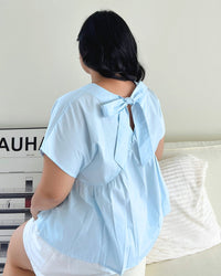 Ms Daisy Ivy Ribbon Top Baju Atasan Wanita Kasual Lengan Pendek