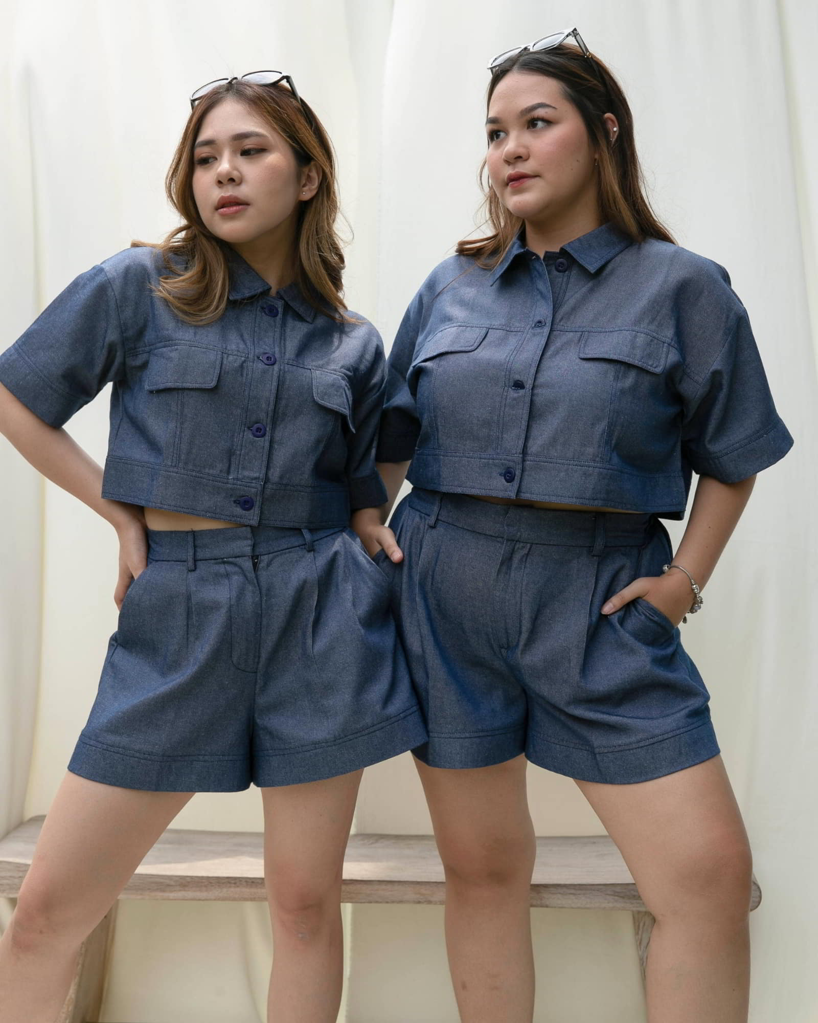 [Ms Daisy x Jourimanzky] Happy-Go-Lucky Cropped Jacket/Top with Wide leg Shorts