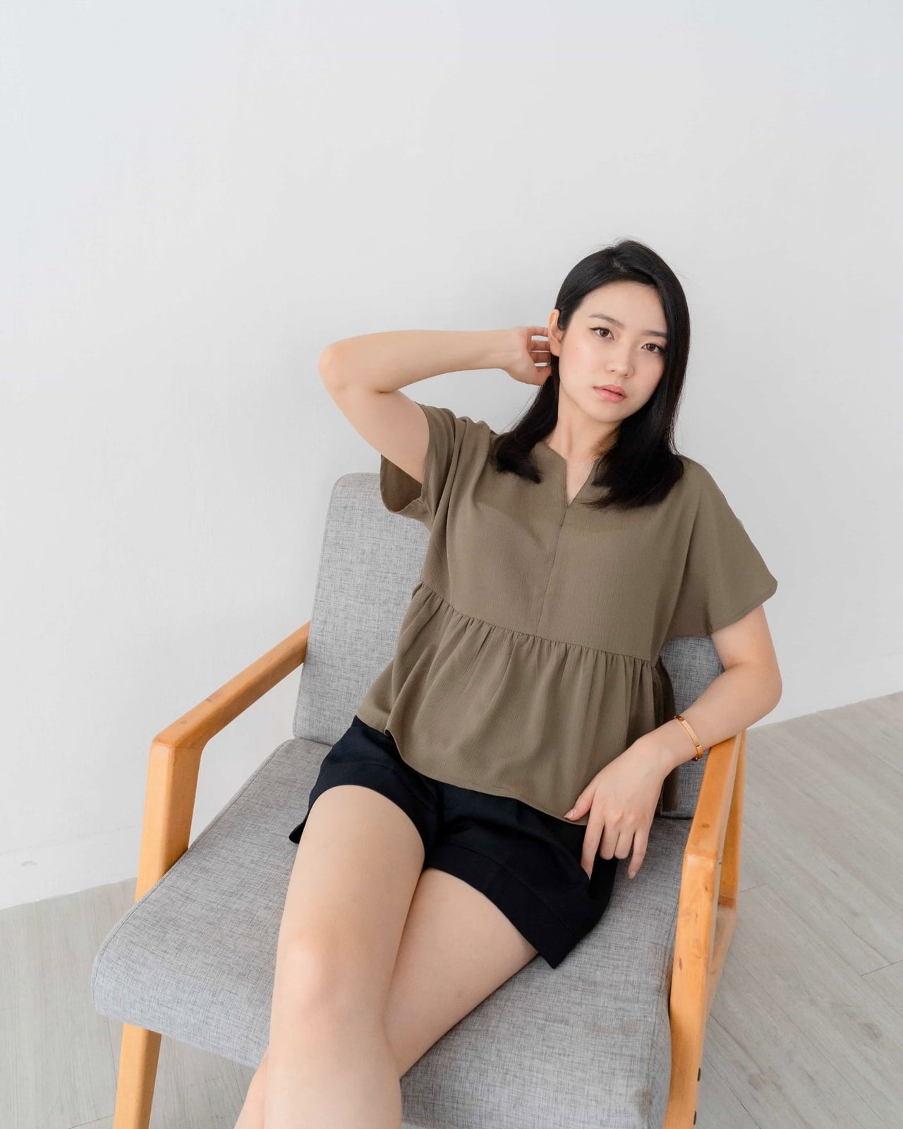 Ms Daisy Fae Baby Doll Crinkle Blouse