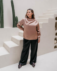 Ms Daisy Raina Pleated Satin Kulot Culotte
